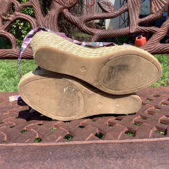 💋Nanette Lapore Strappy Jute Wedge Espadrille Sandal - Picture 7 of 7